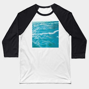 Living Waters in light blue ocean waves and ripples Baseball T-Shirt